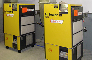 Compressed air reticulation units for auto workshops