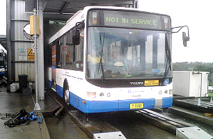 Drive thru Bus Wash 4PL completed installation at STA Kingsgrove