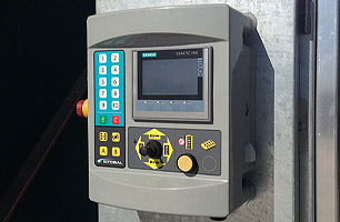 Progress wash machine installed at TOLL IPEC showing master control panel