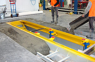 Pit being concreted into place after being crained in