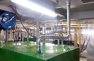 Multiple air vents are installed along the length of the pit to ensure a minimum of 6 air changes per hour